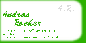 andras rocker business card